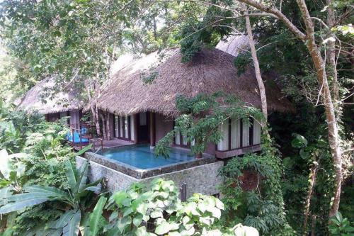 Sản phẩm rơm nhân tạo đc sử dụng tại resort Phú Quốc